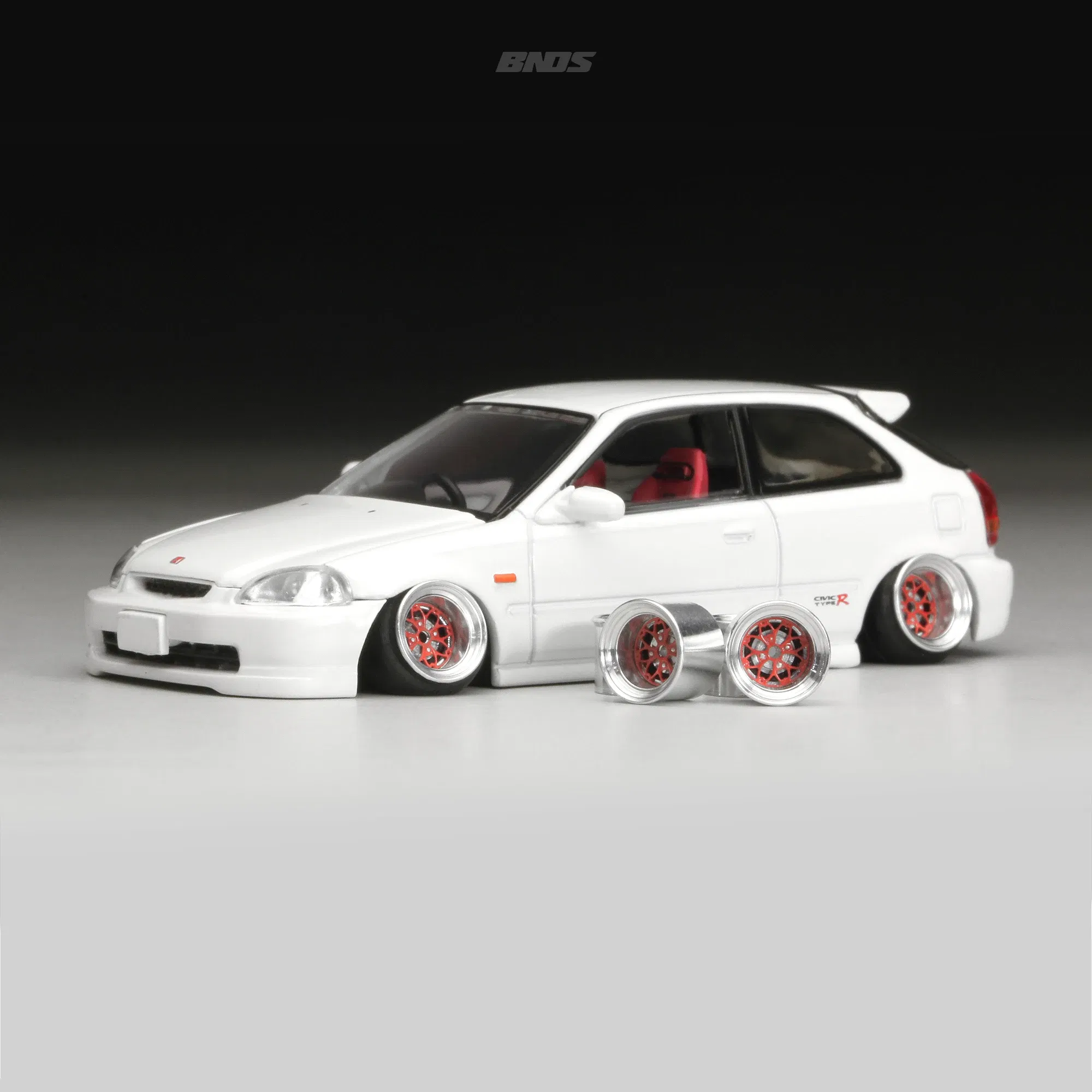 Color: GRAY - 1/64 Alloy Wheels With Rubber Tires By BNDS Assembly Rims Modified Parts for Model Car Refitted VIP Style No.64053-64088