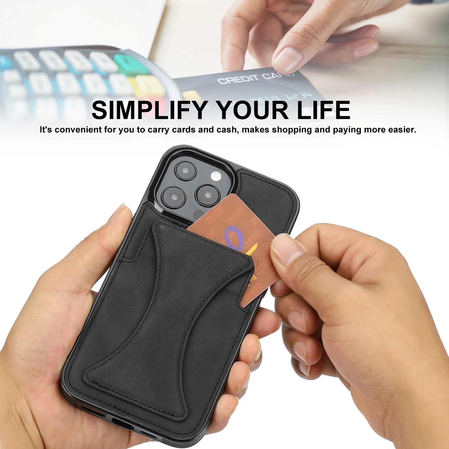 Color: Red, Material: aluminum - For iPhone 16 Pro Max Plus Case 2024 With Magnetic Leather Kickstand Card Slot Wallet Back Cover Protection Shockproof Coque