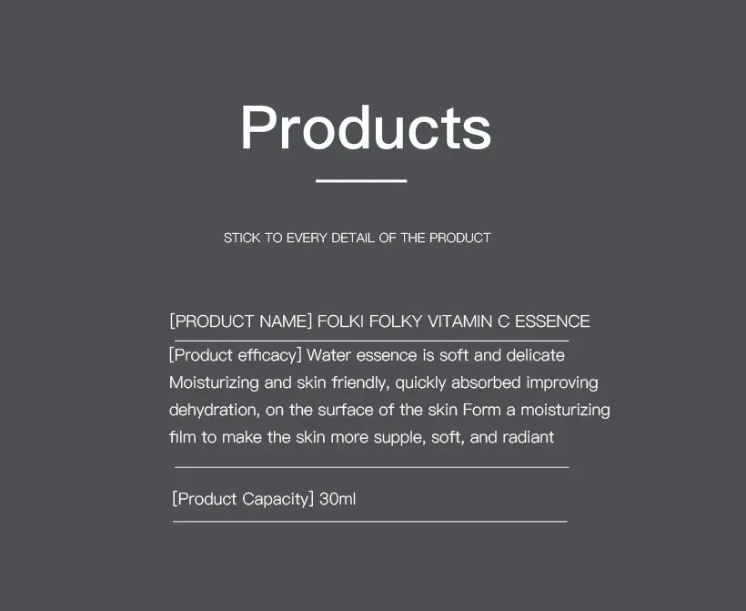 Vitamin C Facial Care Solution Skin Care Products