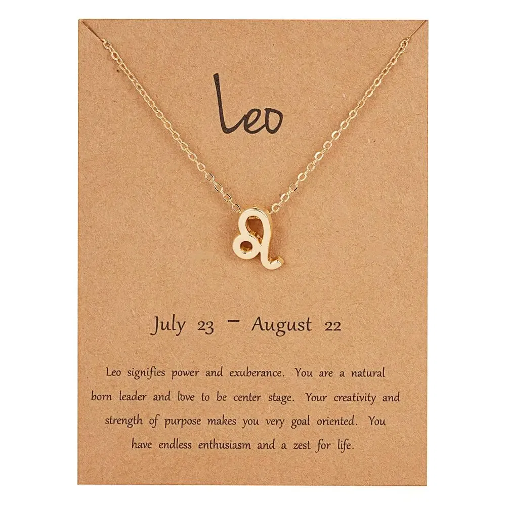 Metal Color: SILVER PLATED - 12 Constellation Pendant Necklaces Jewelry Choker Necklace Zodiac Sign Charm Necklace Birthday Gifts Aquarius Pisces Leo Virgo