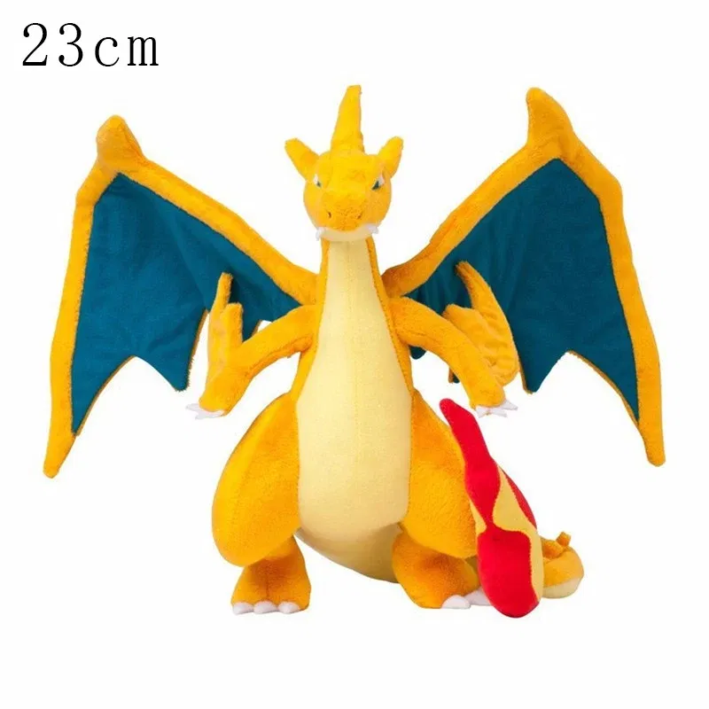 Color: Khaki - Cute Pokemon Plush Toy Pikachu Rowlet Charizard Larvitar Squirtle Slowpoke Dratini Spinda Soft Stuffed Doll Kids Christmas Gift