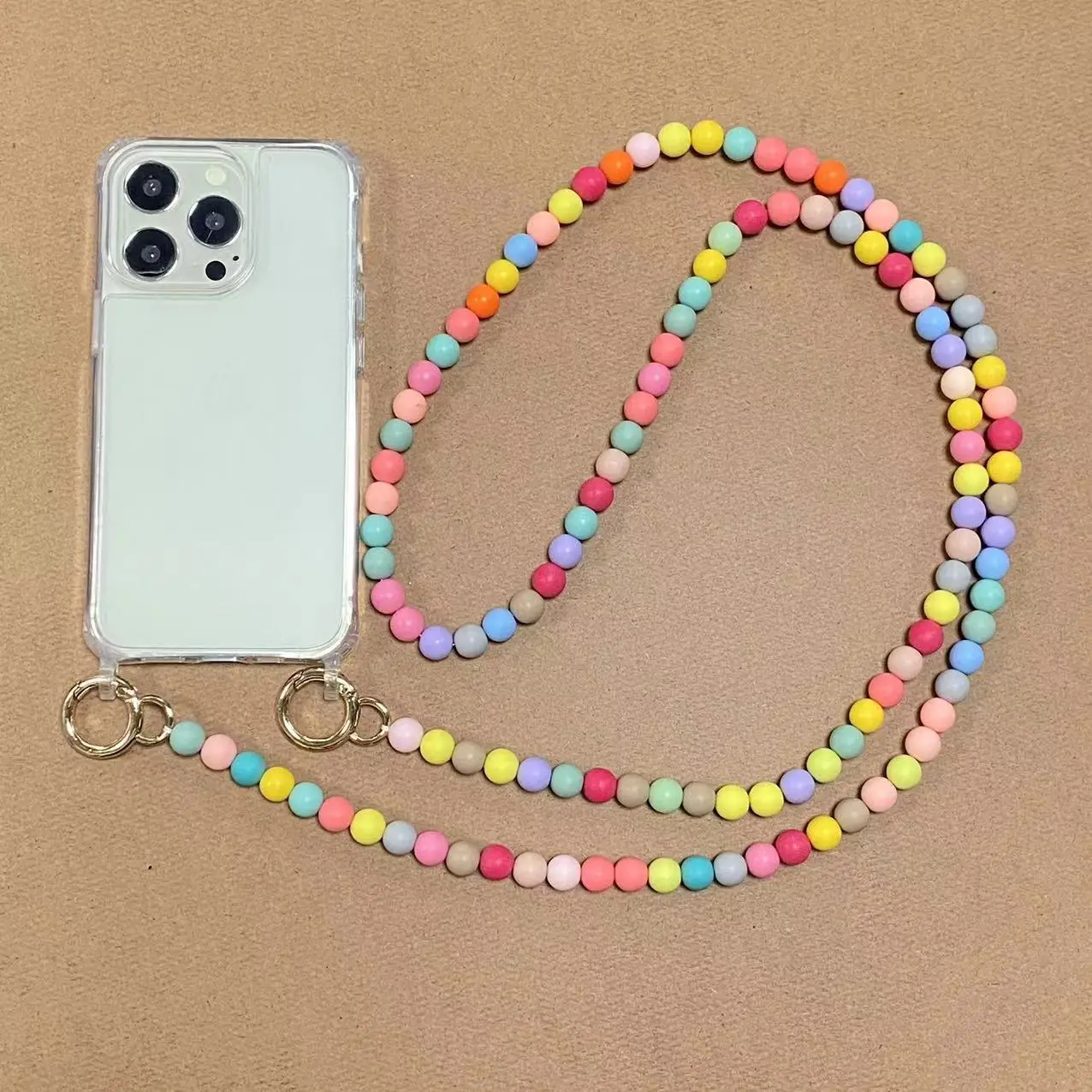 Color: Lotus root color, Bundle: Case & Strap, Material: Aluminum - Korean Pearl Bracelets Chain Case with Lanyard Aesthetic Luxury Shell for Iphone 15 12 14 Pro Max XR X XS 7 8 Plus 15 Pro Cover