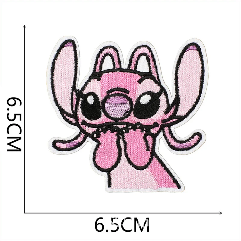 Color: Antique Zinc - 1pcs Lilo & Stitch Embroidery Cloth Stickers Disney Bags Clothes DIY Accessories Kids Pants Hole Repair Iron On Patch Applique