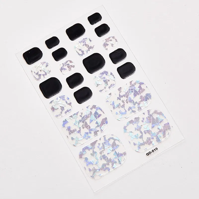 Color: SKY BLUE - 22 Tips/Sheet Nail Tape Loveliness Nail Art Stickers Designed Nailart Sticker Nail Strips Designer Nail Decals Nailart Shiny