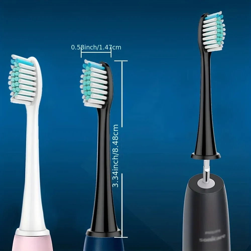 Color: black - Electric toothbrush replacement head, Philips Sonicare toothbrush head, sonic vibration cleaning toothbrush head