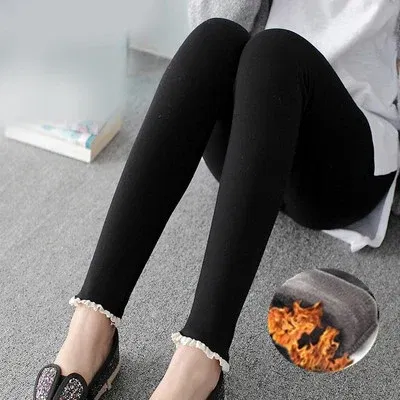 Color: black, Maternity Size: XL - Winter Pregnant Women Black Leggings for Maternity Warm Soft Velvet Pants Pregnancy Inner Wool Clothes Ropa Mujer Embarazada
