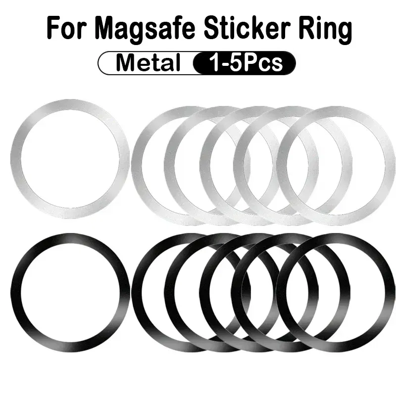 Color: Rose - 2024 Stainless Steel Universal Magnetic Metal Plate Ring For Magsafe Wireless Charger Iron Sheet Sticker Magnet Car Phone Holder