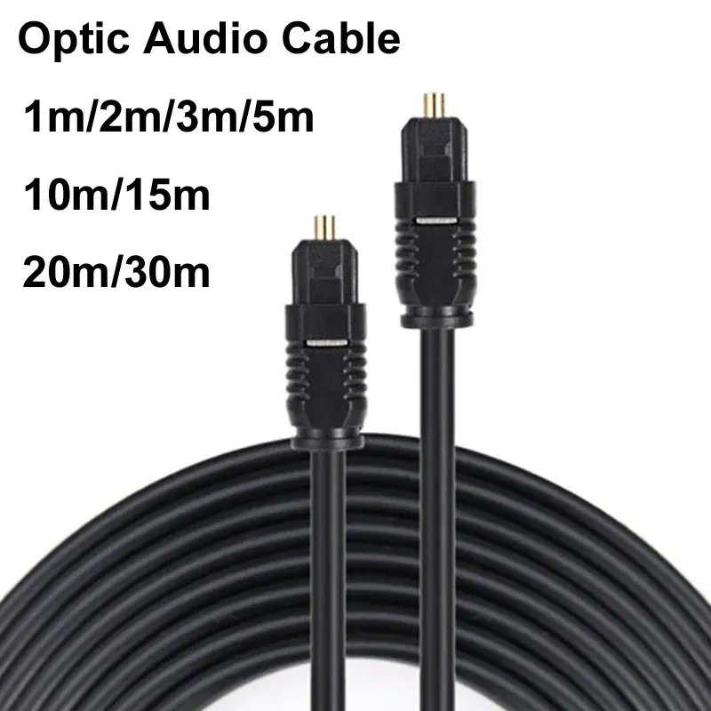 Length: 5m - Digital Fiber Optical Optic Audio Cable SPDIF MD DVD TosLink Gold Plated Lead Cord Connect to DVD CD 1/2/3/5/8/10/15/20/30m