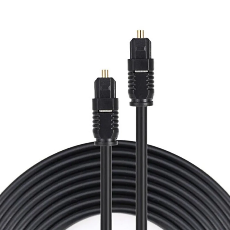 Length: 5m - Digital Fiber Optical Optic Audio Cable SPDIF MD DVD TosLink Gold Plated Lead Cord Connect to DVD CD 1/2/3/5/8/10/15/20/30m