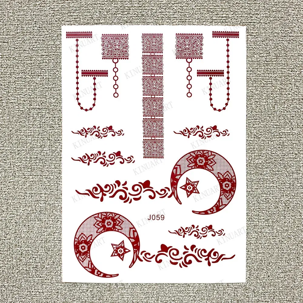 Color: PURPLE, Ships From: CHINA - Waterproof Temporary Tattoos for Women Henna Tattoo Stickers Mehndi Design Fake Tattoo for Hand Leg Sleeve Body Art Hena Tatoo