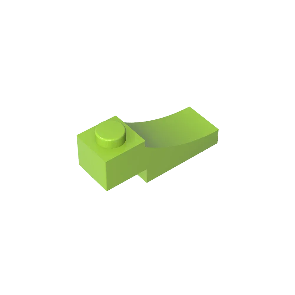 Color: Clear - Gobricks GDS-2183 Brick Curved 3 x 1 with 2/3 Inverted Cutout compatible with lego 70681 Assembles Building Blocks