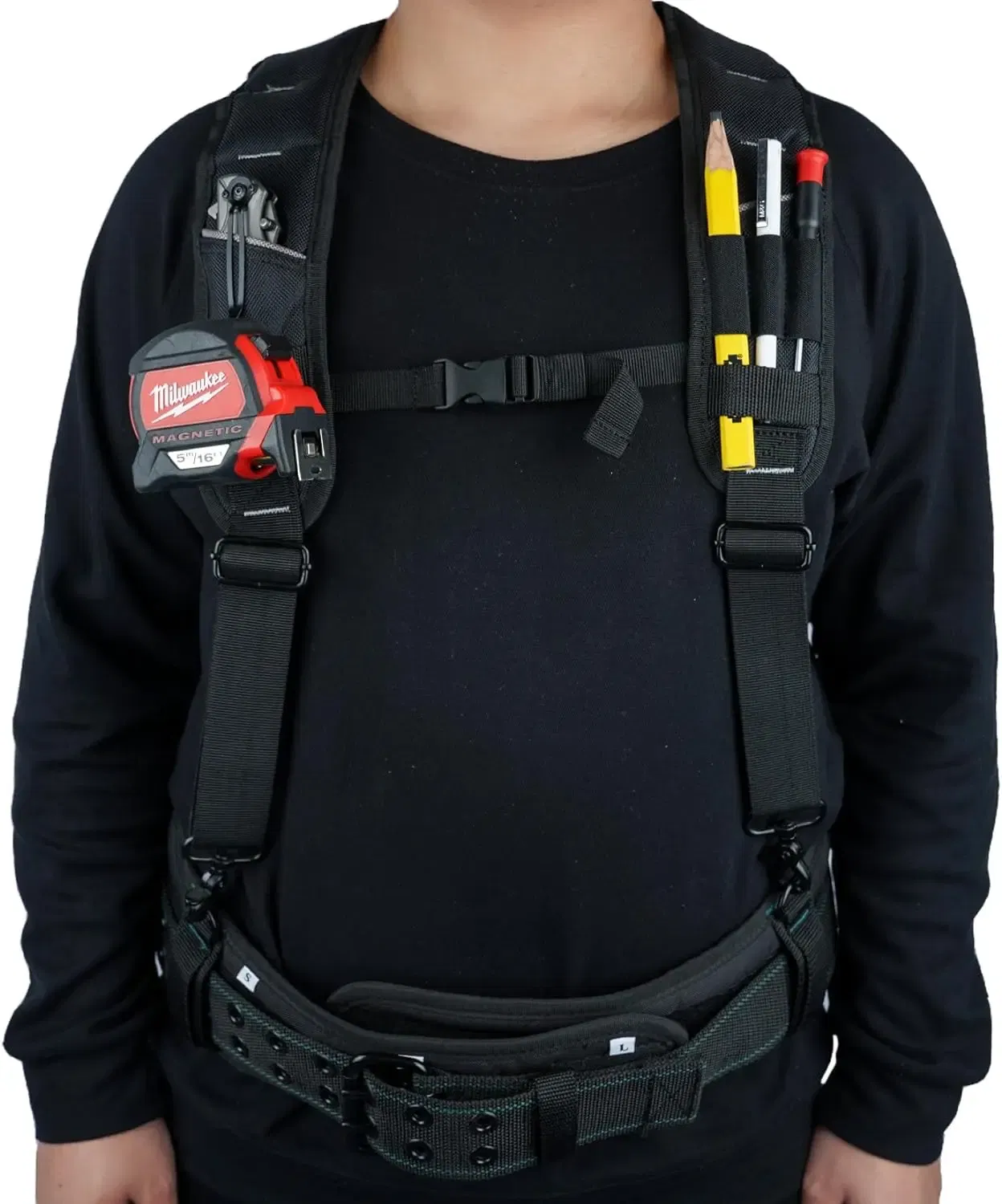 Color: Blue, Ships From: CHINA - KUNN Tool Belt Suspenders,Heavy Duty 3-Points Padded Construction Work Pouch Suspender for Men with Tool Belt Loops