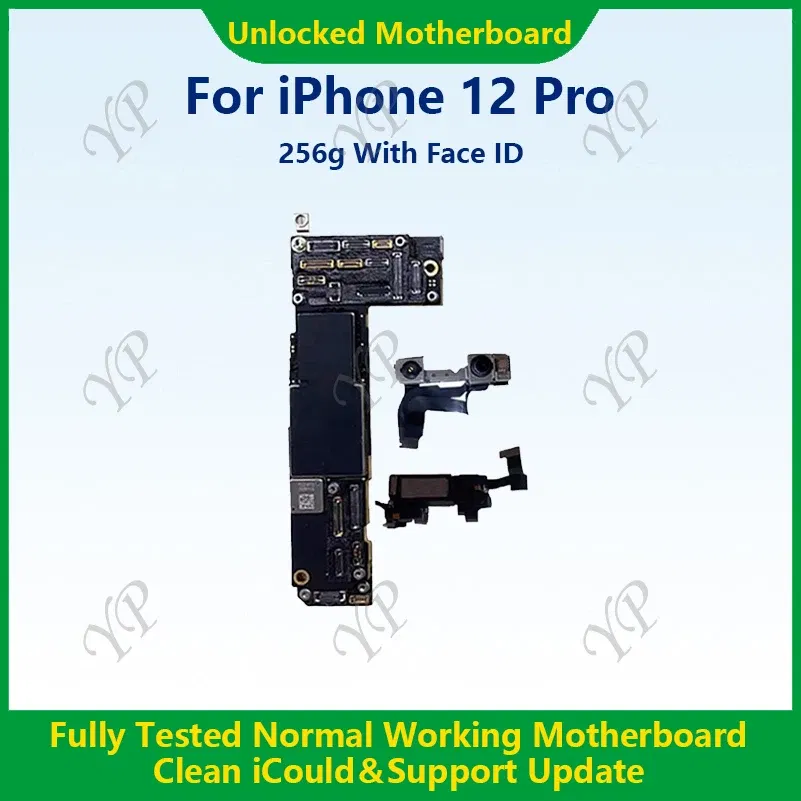 Color: Yellow, Ships From: CHINA - Top Fully Tested Authentic Motherboard For iPhone 12 Pro Max 128g/256g Unlocked Mainboard With Face ID Cleaned iCloud Fast