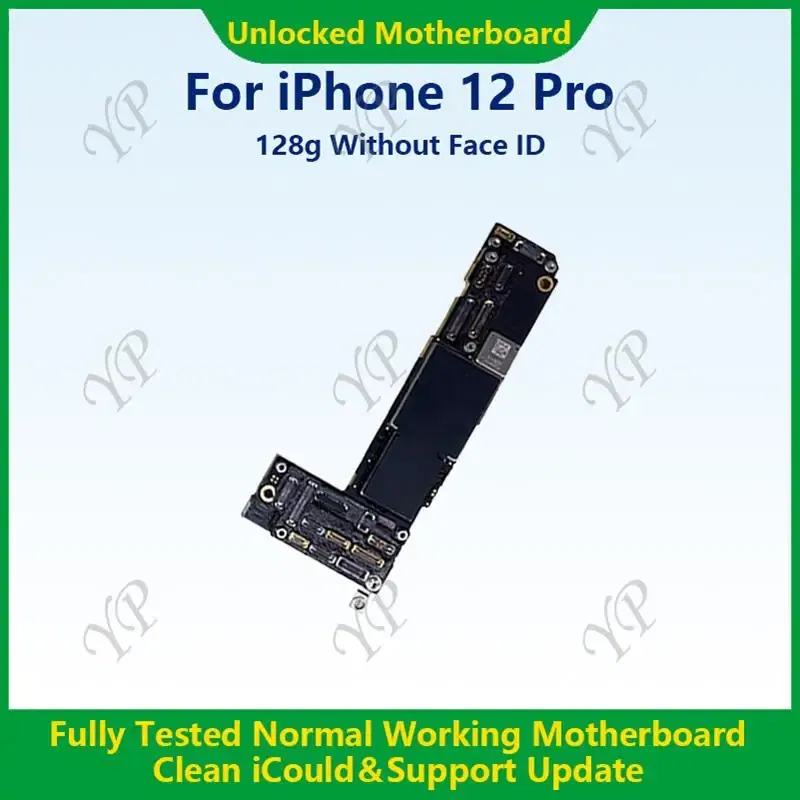 Color: Yellow, Ships From: CHINA - Top Fully Tested Authentic Motherboard For iPhone 12 Pro Max 128g/256g Unlocked Mainboard With Face ID Cleaned iCloud Fast