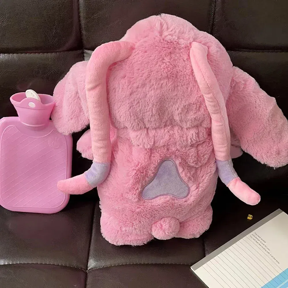 Color: Orange - Disney Stitch Angel Lotso Plush Hand Warm Bottle Hot Water Bottles Portable Warm Hand Bag Hand Warmer Holiday Gift For Girlfrien
