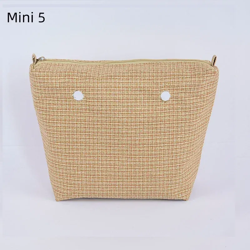 Color: Blue - TANQU Classic Mini linen canvas organizer fabric inner lining Insert for Obag Mini O Bag Women's Handbag Accessory