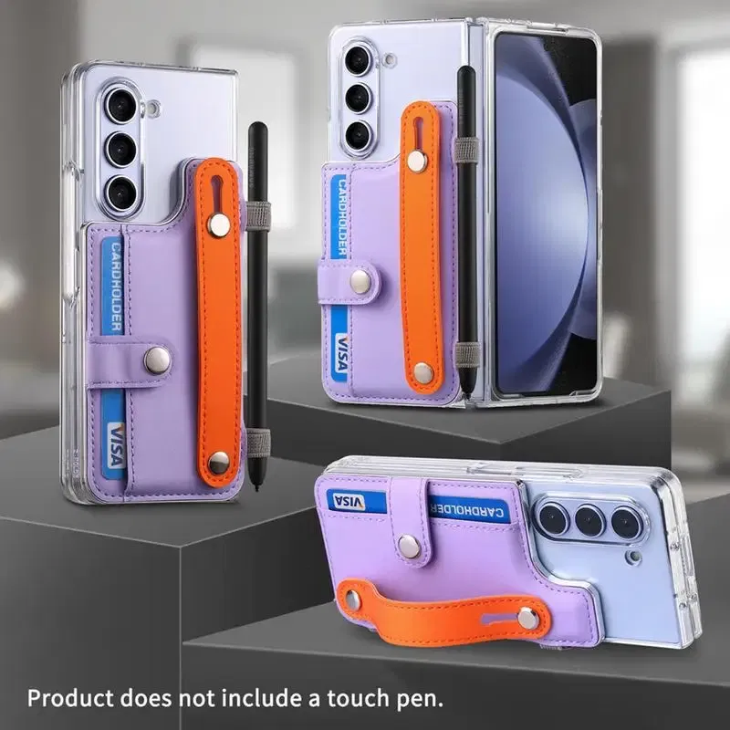 Color: Dark Blue, Ships From: CHINA - Card Holder For Back Of Phone Universal Card Holder For Phone Case Multifunctional Phone Wallet Attachment With Pen Clip For All