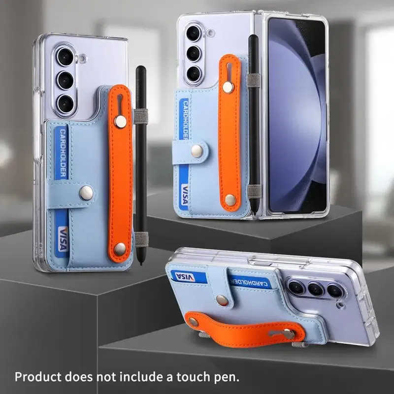 Color: Dark Blue, Ships From: CHINA - Card Holder For Back Of Phone Universal Card Holder For Phone Case Multifunctional Phone Wallet Attachment With Pen Clip For All