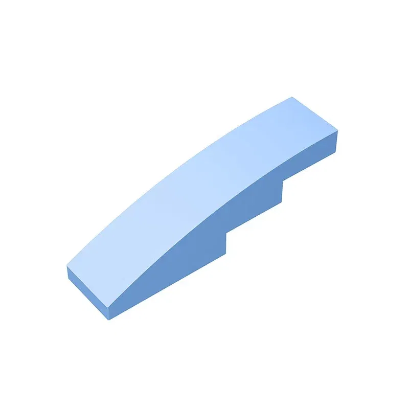 Color: Silver - Gobricks GDS-658 Slope, Curved 4 x 1 compatible with lego 11153 61678 pieces of children's DIY Educational Building Blocks