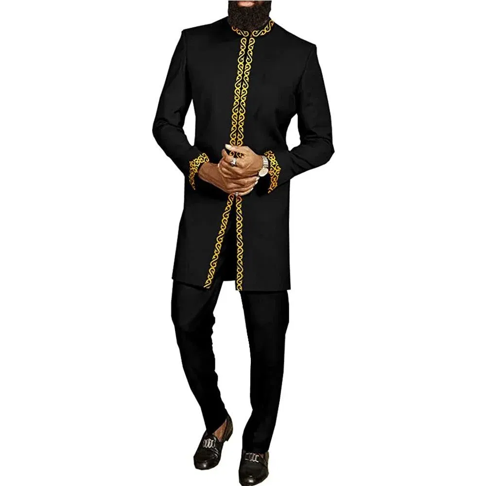 Color: MULTI, Size: L - 2025 new traditional men's suit luxury gentleman's shirt suit casual travel banquet men's two-piece set fashionable men's suit