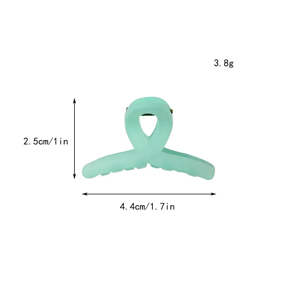 Color: SKY BLUE - Cute Small Crab Hair Claw Clips Barrettes Women Girls Acrylic Plastic Mini Hairpins Hair Clamps Fashion Hair Accessories 2021