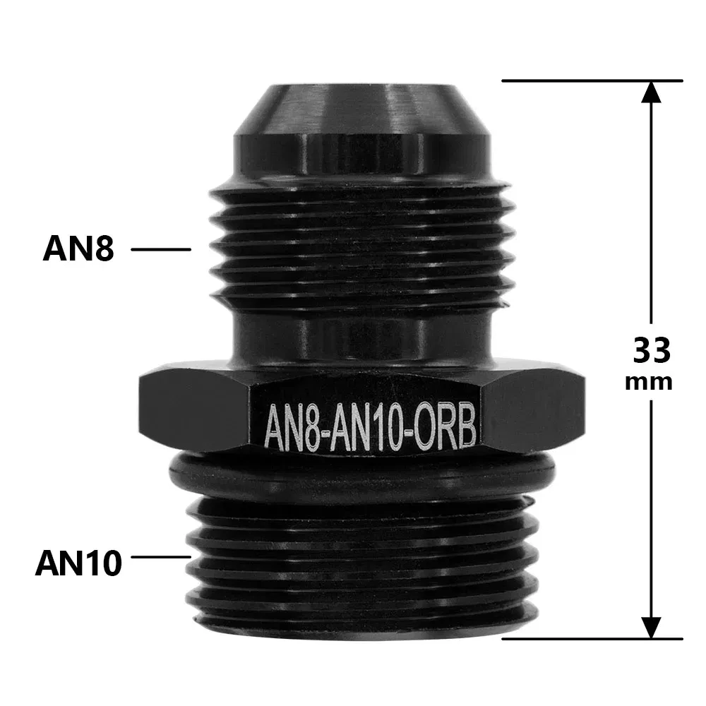 Color: Brown - Aluminum Alloy Universal AN6 8 10 12 to AN to M16x1.5 M18x1.5 Metric Fuel Hose Adapter Pipe Thread Fitting CAR OIL COOLER SYSTEM