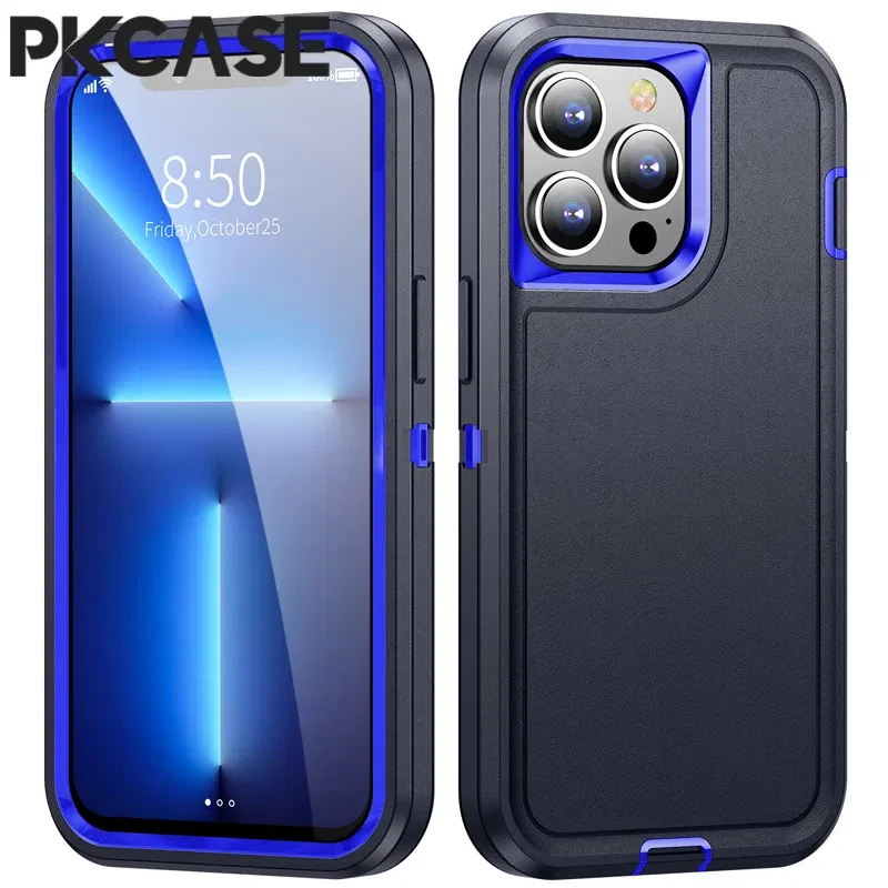 Color: Dark Grey, Material: ABS - PKCASE Shockproof Case For iPhone 13 Mini 12 11 Pro Max 6 7 8 Plus Bracket Protective Cover For iPhone X XS XR SE 2020 2022