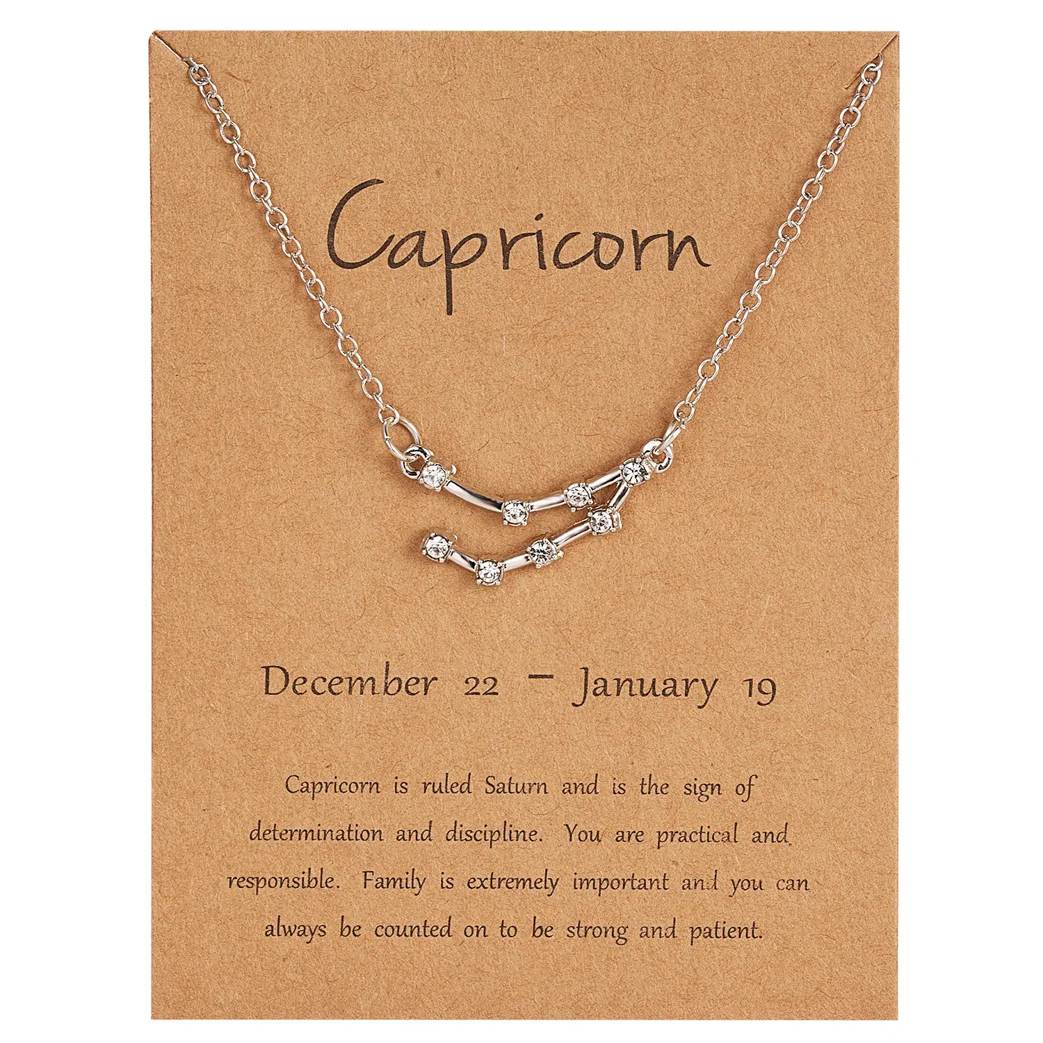 Metal Color: Platinum Plated - 12 Constellation Pendant Necklaces Jewelry Choker Necklace Zodiac Sign Charm Necklace Birthday Gifts Aquarius Pisces Leo Virgo