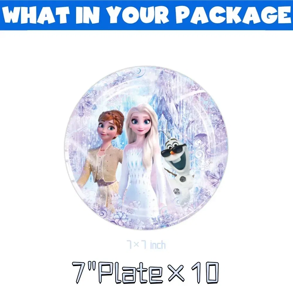 Color: DARK GRAY, Ships From: CHINA - New Frozen Elsa Anna Party Decorations Snow Queen Theme Tableware Balloon Set Baby Shower Kids Girls Birthday Party Supplies