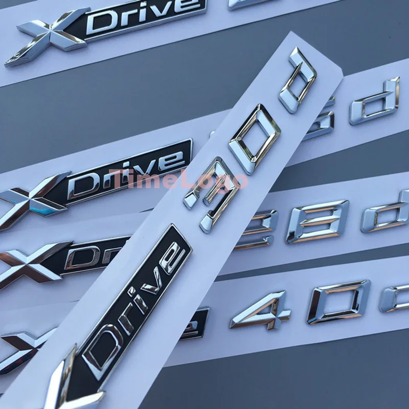 Color: army green, Style: Style38 - 1PC XDrive 18d 20d 28d 30d 35d 40d 48d 50d for X1 X3 X4 X5 X6 X7 Car Fender Emblem Badge Trunk Sticker