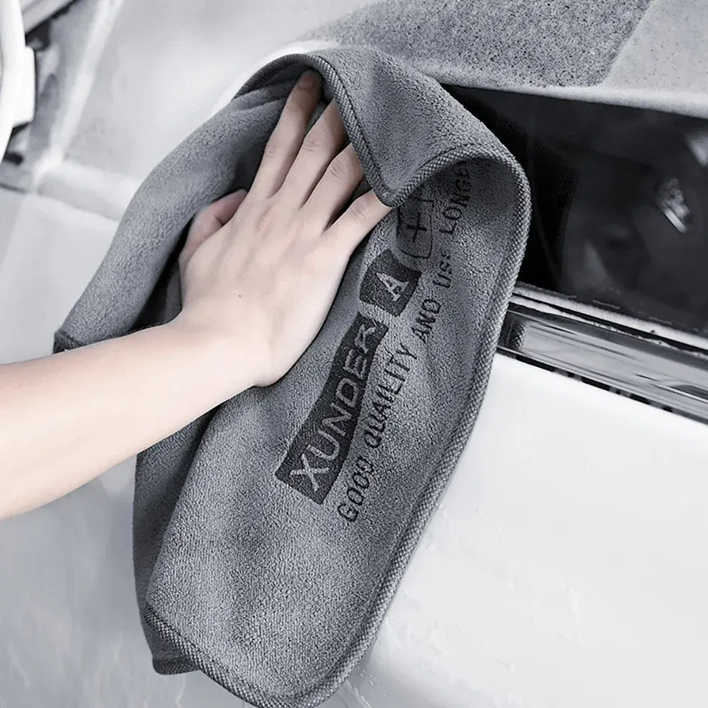 Color: Blue, Specification: 10pcs - 5/1PC High-end Microfiber Car Washing Towel Auto Cleaning Drying Cloth Hemming Car Care Detailing Cloth Water Absorption Car Rag