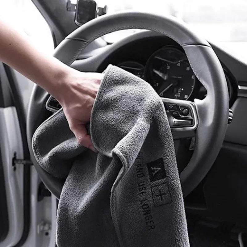 Color: Blue, Specification: 10pcs - 5/1PC High-end Microfiber Car Washing Towel Auto Cleaning Drying Cloth Hemming Car Care Detailing Cloth Water Absorption Car Rag
