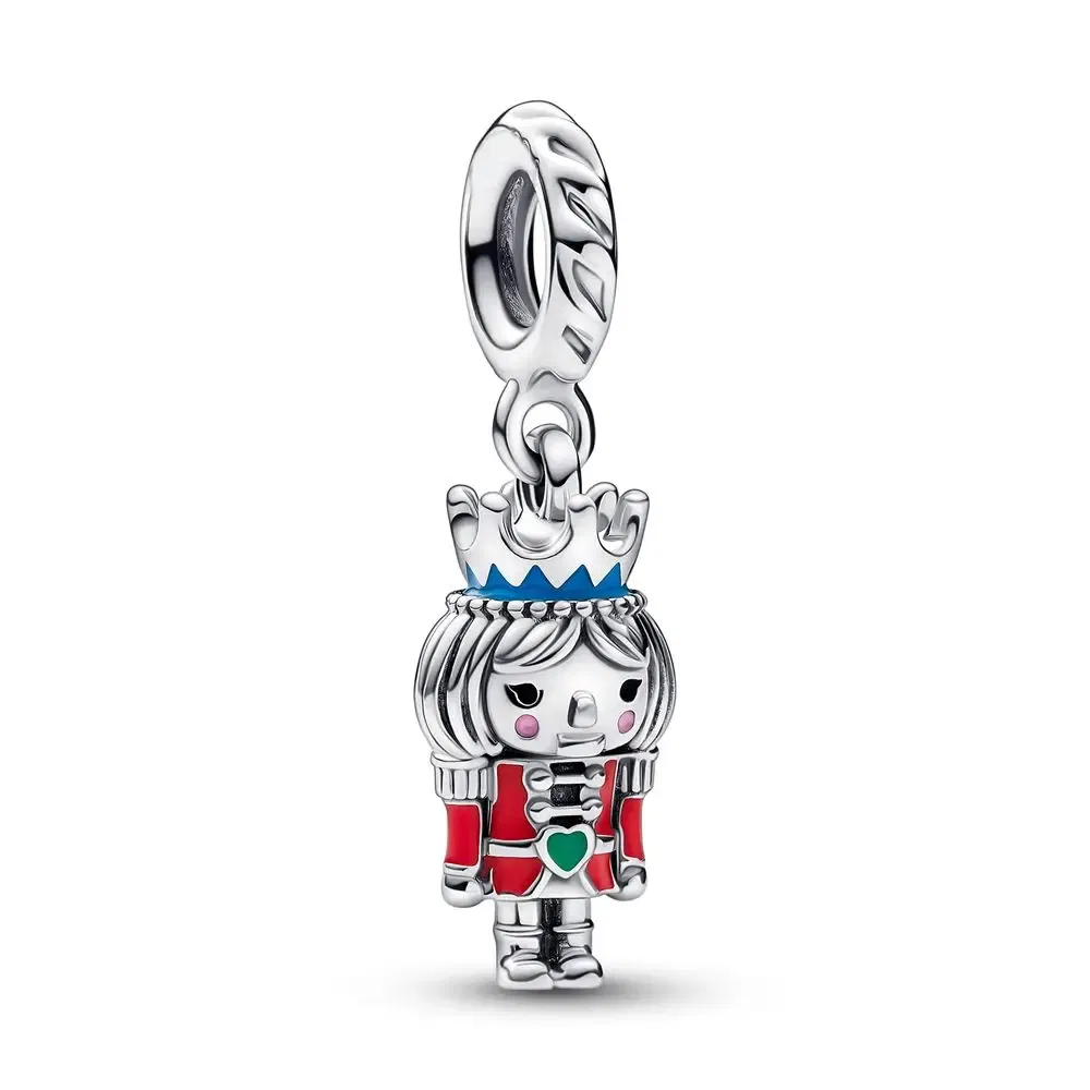Gem Color: tan - Pure Silver 925 Christmas Charm Fit DIY Pandora Bracelet Christmas Gift