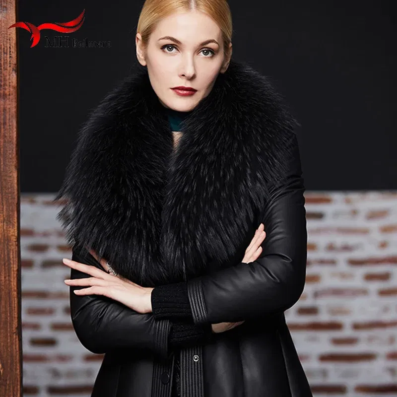 Color: Dark Grey, Size: XXL - Real Raccoon Fur Scarves Woman 100% Pure Natural Raccoon Fur Collar Warm Winter Scarves Red Fox Fur Collar L#1