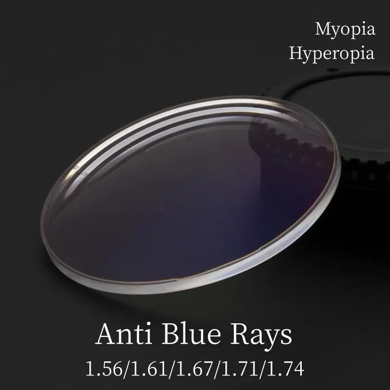 Lenses Color: green, Lens Index: 1.71 - Anti Blue Rays 1.56/1.61/1.67 Prescription Lenses CR-39 Resin Aspheric Lenses for Myopia/Hyperopia/ Eyeglasses Lens With Coating