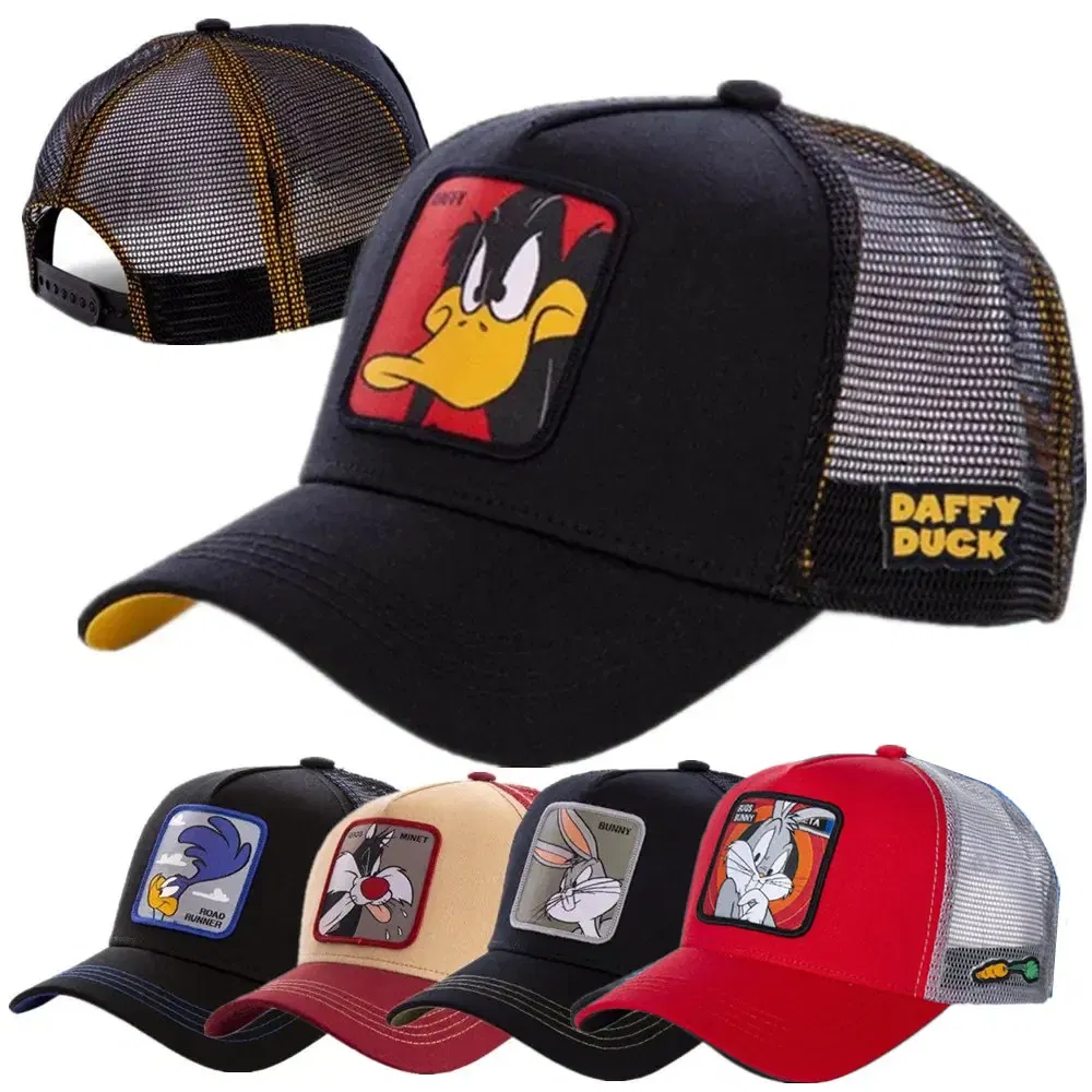Color: DARK GRAY, Size: Adjustable - Hot Sale Unisex Anime Cartoon Cap High Quality Patch Draw Baseball Cap Men Trucker Hat
