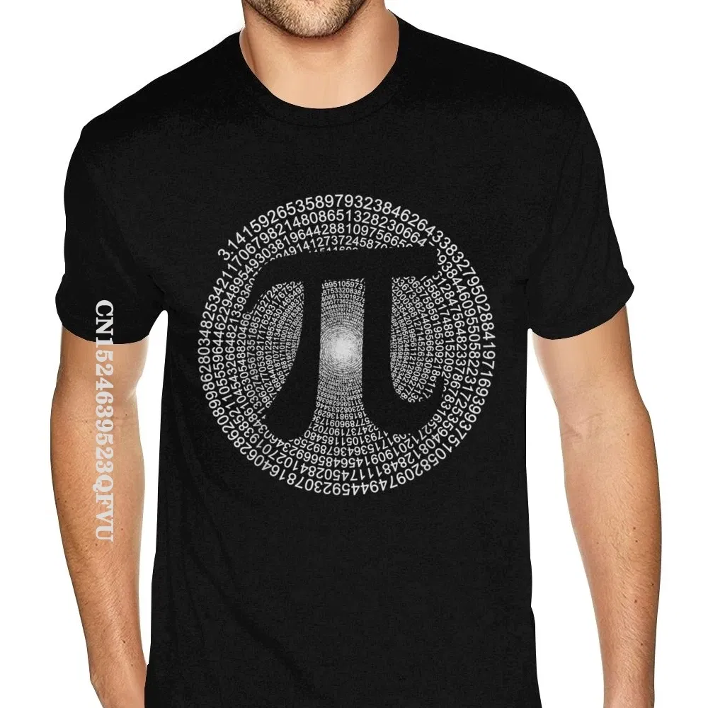 Color: Khaki, Size: L - Classic Pi T Shirt 3,14 Pi Number Symbol Math Science Gift Tee Shirts For Men Make Your Own Soft Cotton HipHop Print Tee