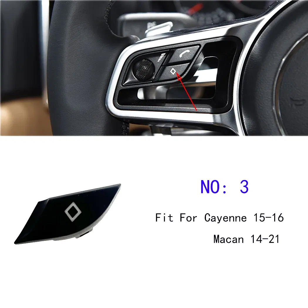 Color: WHITE - ESIRSUN Steering Wheel Multi-function Button Volume Adjustment Phone Switch Button For Porsche 2015-16 Cayenne 2014-21 Macan