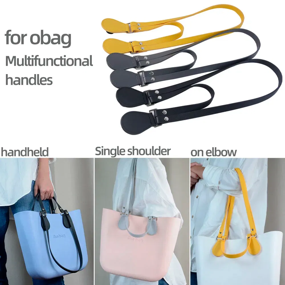 Color: MULTI - New Long Short Leather Handheld Single Shoulder One-Piece Straps Handles O Bag Accessories Multifunctional Strap for Obag
