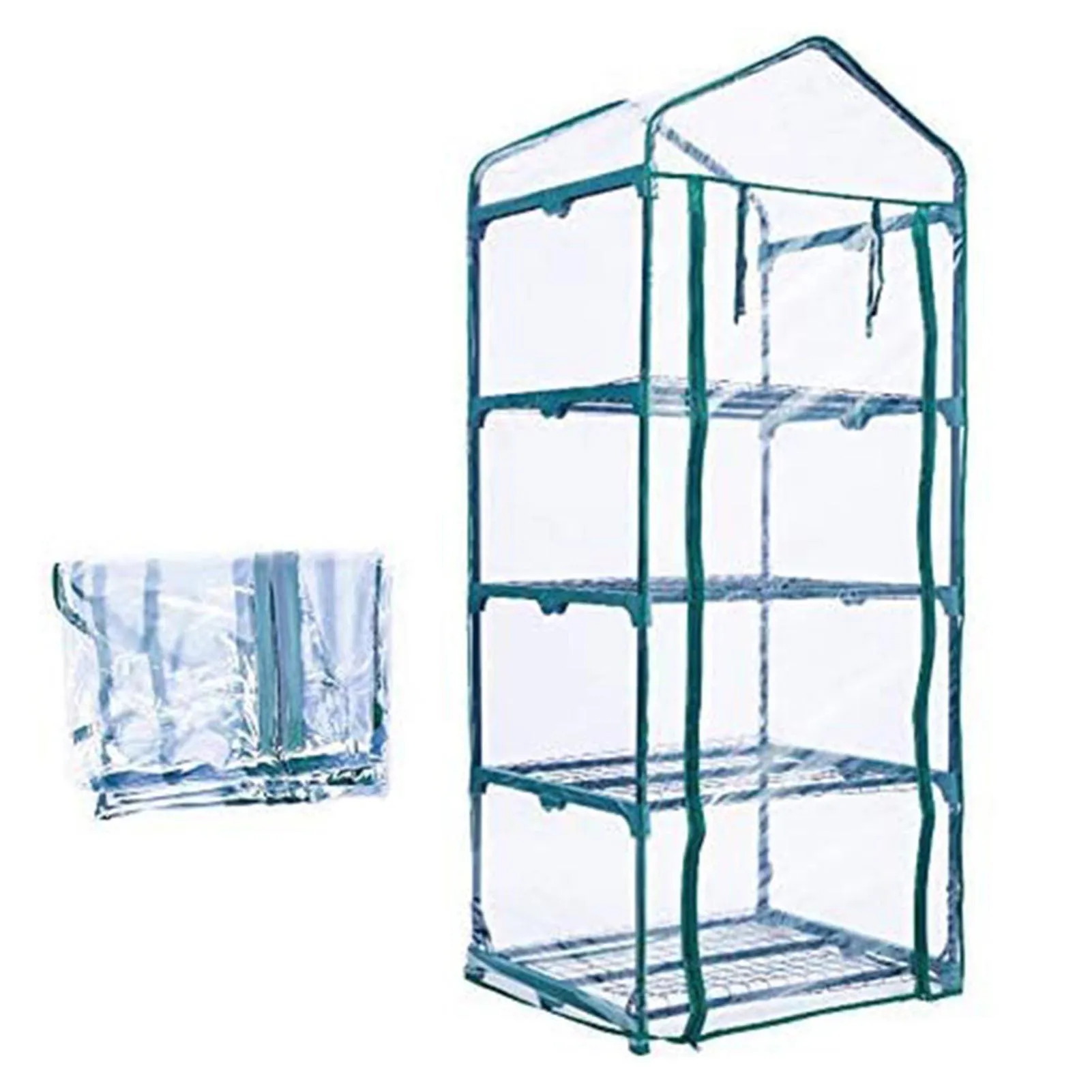 Size: XXL, Ships From: spain - 4-layer / 5-layer Greenhouse Cover 100% Waterproof And UV Resistant Transparent Rainproof PVC Cover Gardening Greenhouse Cover