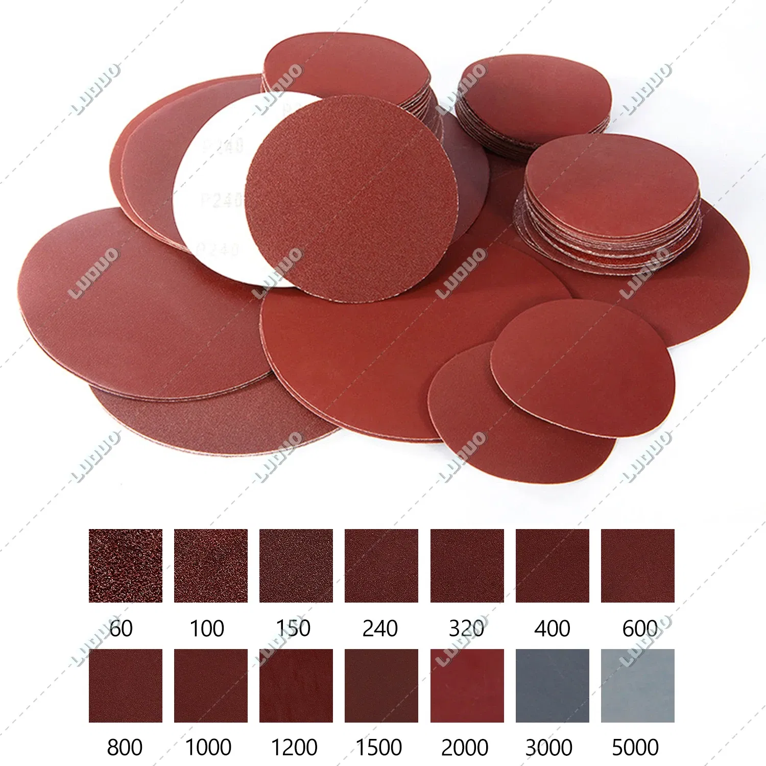 Color: Red, Ships From: CHINA, Model: 2000 - 2 3 4 5 6 Inch Round Sandpaper Disk Abrasive Polish Pad Plate Sanding Sheet Polishing Kit Grit Paper Discs Grit 60-5000