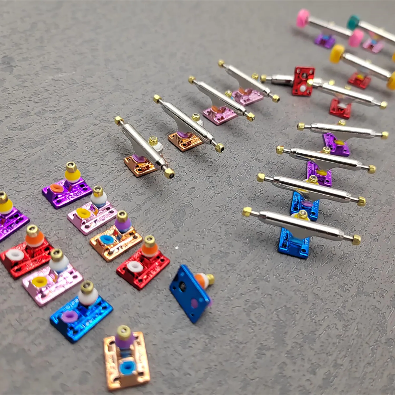 Color: Red, Ships From: CHINA - 34mm Fingerboard Trucks with Soft Bushing and Pivot Cup for Finger Skateboard