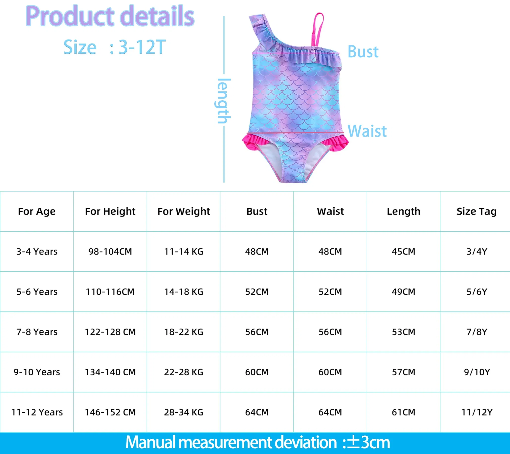 Color: Red, Kid Size: 6M - Moana Baby Girl Mermaid Fish Scale Print Swimsuit One-Piece Swimwear Toddler Bathing Suit Beach Outfit