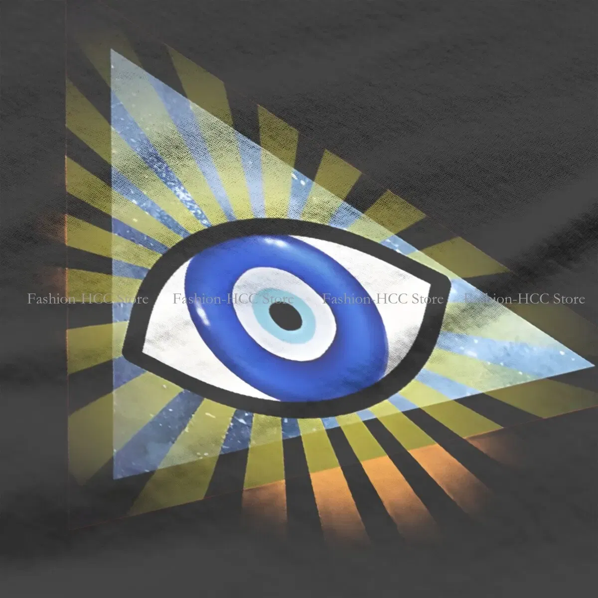 Color: WHITE, Size: S - Evil Eyes Polyester TShirts Evil Eye Protection - All Seeing Eye Personalize Homme T Shirt Hipster Tops