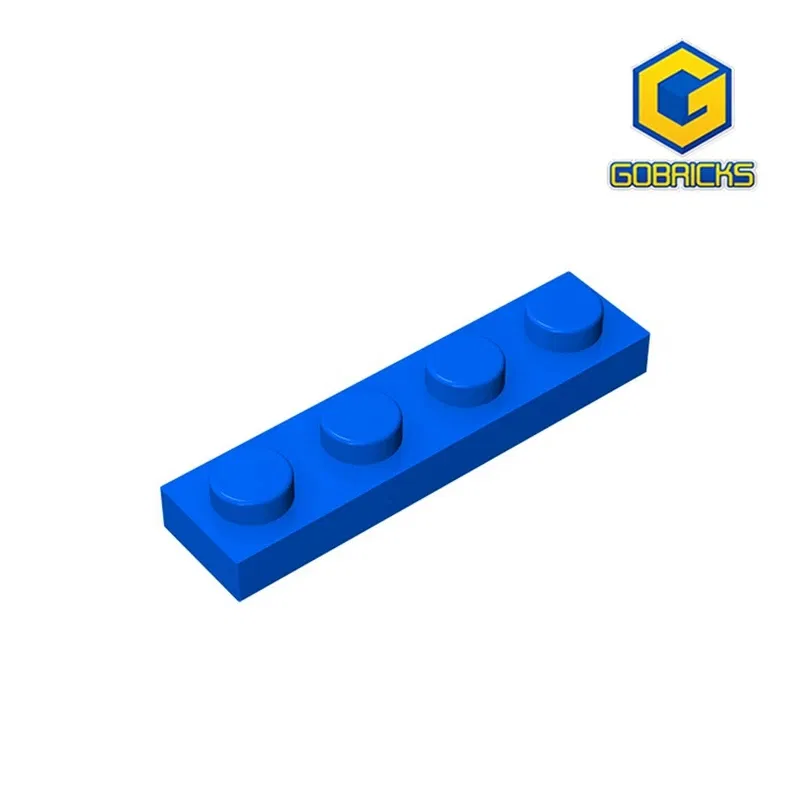 Color: plum - Gobricks 10PCS MOC Bricks Parts Plate 3710 1x4 Compatible Assembles Particles For Building Blocks DIY Bricks Educational Toys