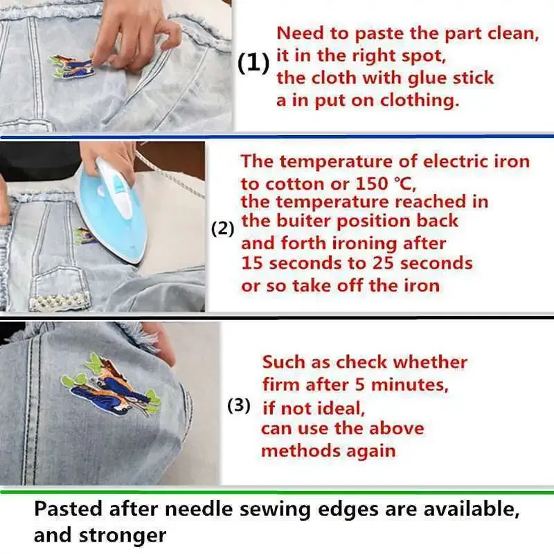 Color: antique silver - Butterfly Daisy Embroidery Patches for Clothing Thermoadhesive Patches DIY Fusible Patch on Kids Clothes Sunflower Badges Sewing