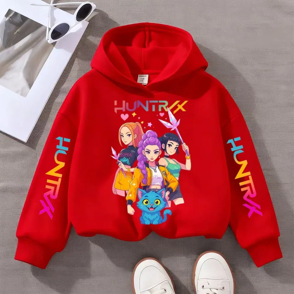 Color: MULTI, Kid Size: 134 - KPOP Demon Hunters Children's Sweatshirt Girls' Clothes Girls' Sweatshirt autumn 2024 New Cute Fashion Hoodie