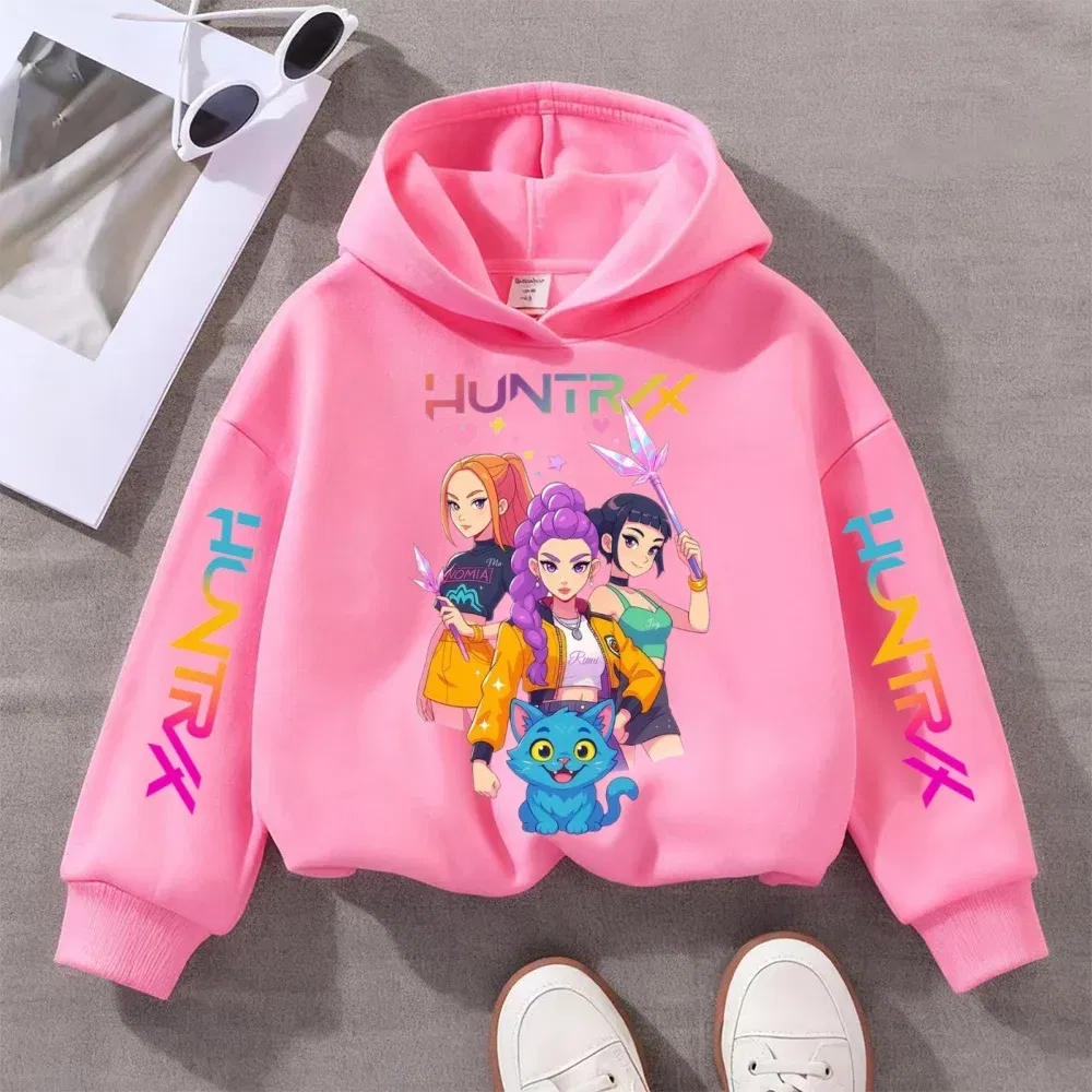 Color: MULTI, Kid Size: 134 - KPOP Demon Hunters Children's Sweatshirt Girls' Clothes Girls' Sweatshirt autumn 2024 New Cute Fashion Hoodie