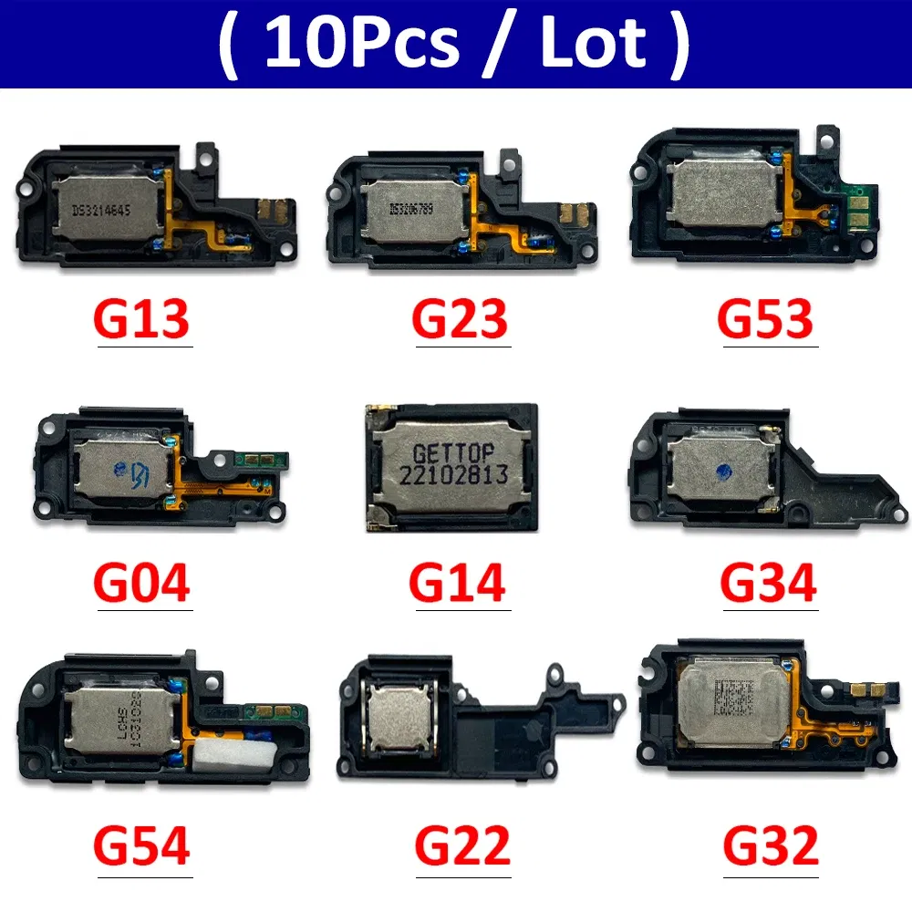 Color: black - 10Pcs, Loud Speaker Buzzer Ringer Accessories For Motorola Moto G13 G23 G53 G04 G14 G24 G34 G54 G40 G22 G32 G52 G72 G73 G42 G82