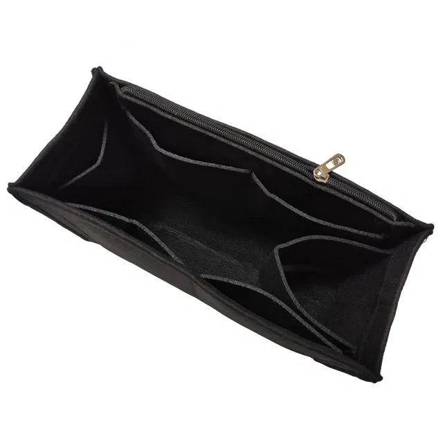 Color: black, Size: S - Felt Cloth Insert Bag Fits BOOK TOTE Makeup Handbag Organizer Travel Inner Purse Cosmetic Bag Mommy Bag Fit ONTHEGO Tote
